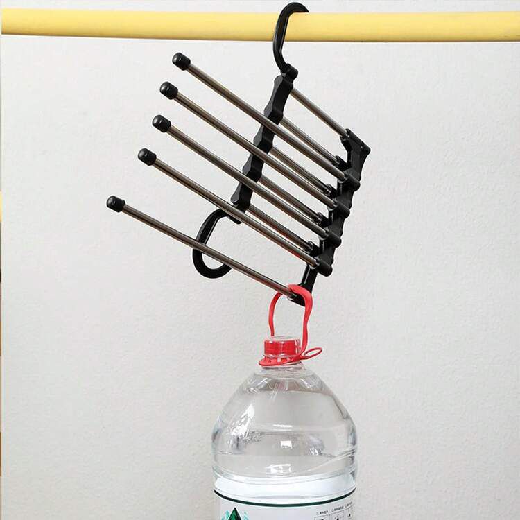 5 Layers Multifunctional Pants Rack Jeans Trousers Scarves Organizer Space Saving Foldable Pants Hanger