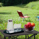 Multipurpose Folding Camping Table with Roll-up Tabletop | Compact & Portable | Best for Hiking, Picnic, Garden, BBQ & Outdoor Use (Black, Medium)