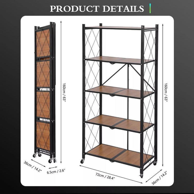 Wooden Wide Foldable Storage Shelves