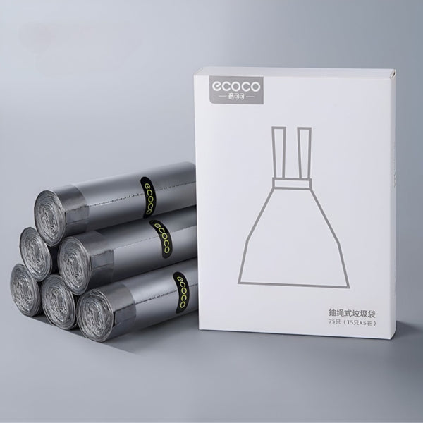 Ecoco Trash Bags 75 Pc- Easy to Carry Garbage Bag