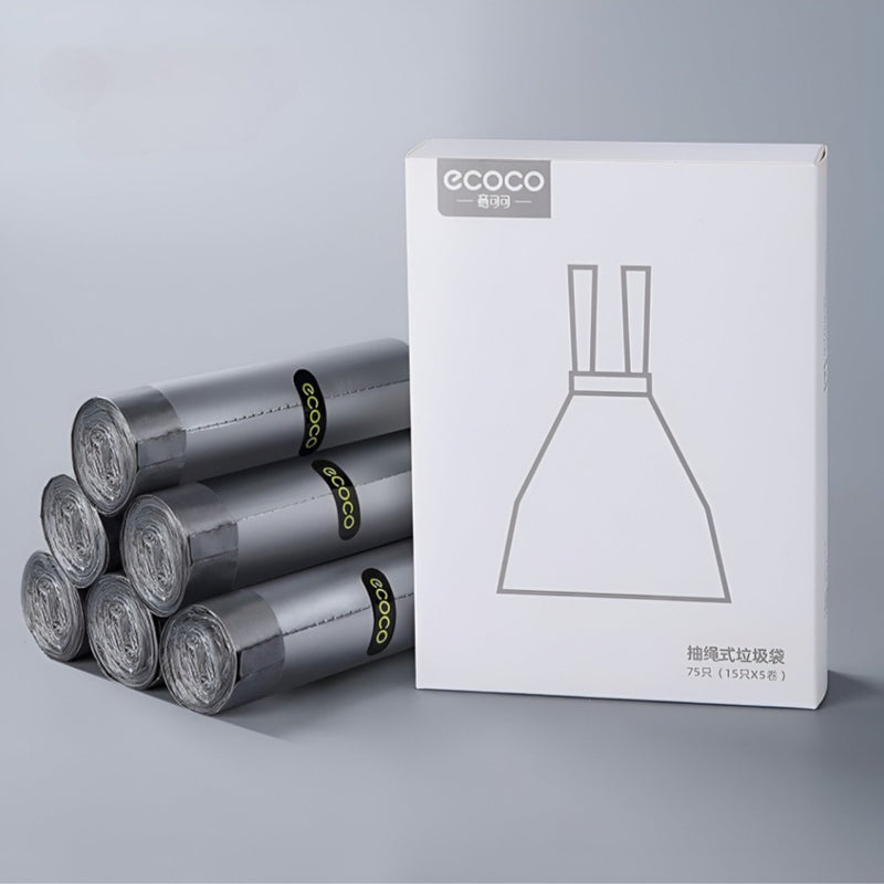 Ecoco Trash Bags 75 Pc- Easy to Carry Garbage Bag