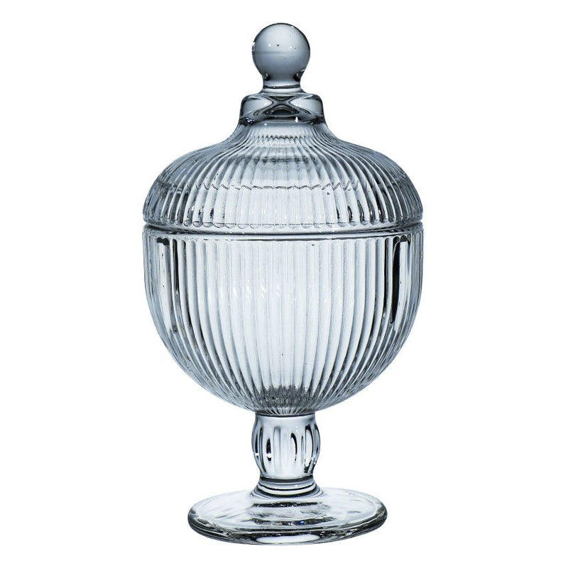 Crystal Vintage Clear Glass Candy Jar with Lid