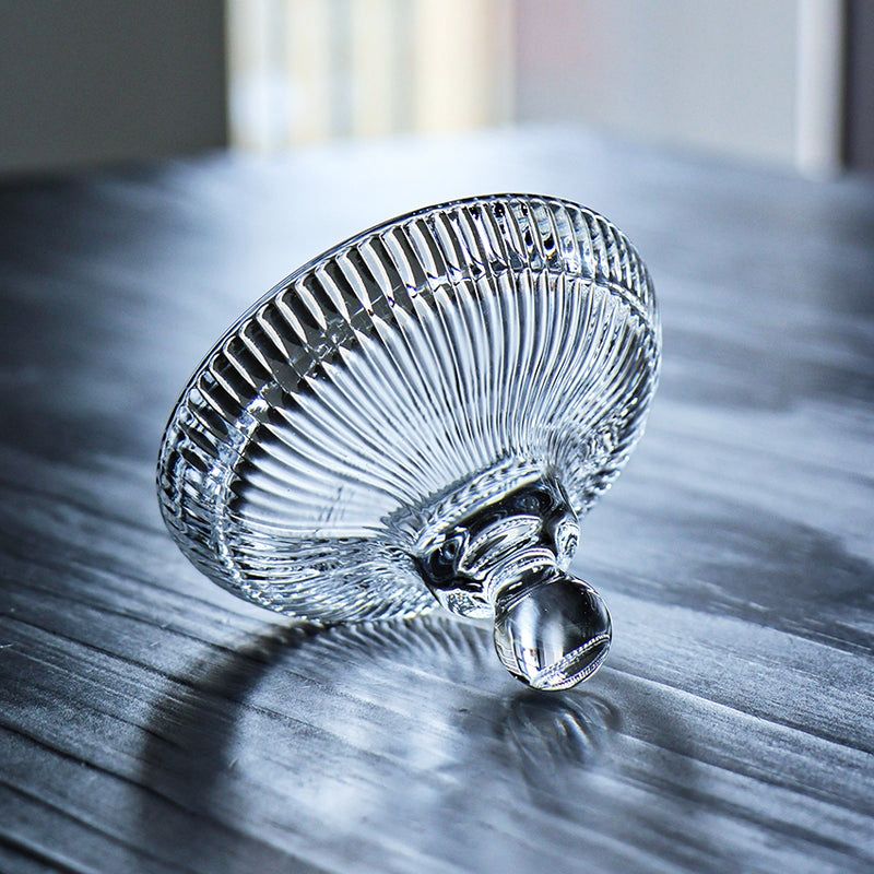 Crystal Vintage Clear Glass Candy Jar with Lid