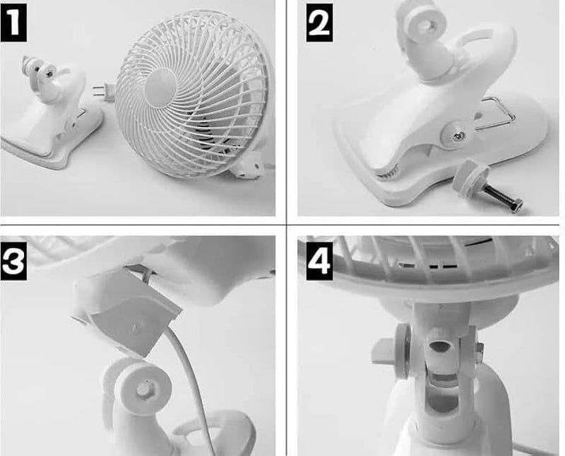 3 in 1 Clip Fan - 2 Speed Desk Electric Fan