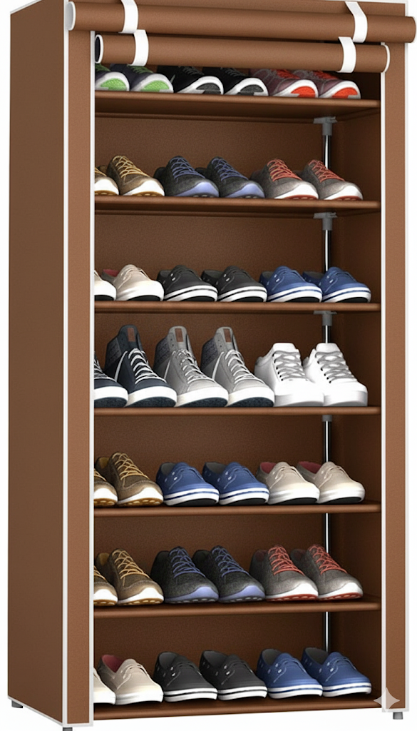 Multipurpose Shoe Rack with Dustproof Zip Cover,